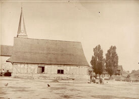 1905 - Eglise Saint Rémi - coté ferme - Gizy