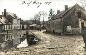 1917 - Abreuvoir et cantine - Gizy