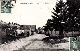 1909 - Rue de la gare - Gizy