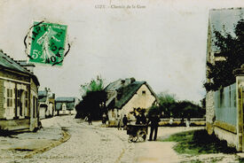 1909 - Chemin de la gare - Gizy