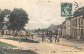 1905 - Café de la Gaieté- Place du village - Gizy
